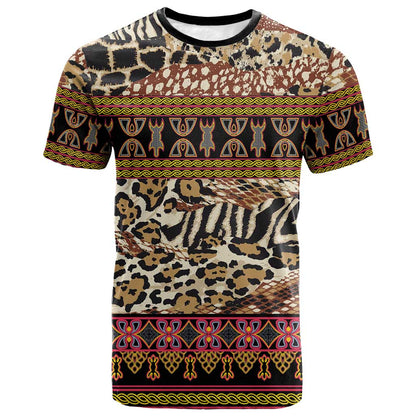 Cameroon Toghu T shirt Wild Animal Skins Seamless Pattern