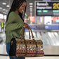 Cameroon Toghu Travel Bag Wild Animal Skins Seamless Pattern