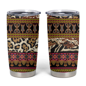 Cameroon Toghu Tumbler Cup Wild Animal Skins Seamless Pattern