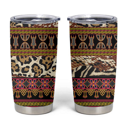 Cameroon Toghu Tumbler Cup Wild Animal Skins Seamless Pattern