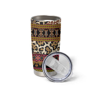 Cameroon Toghu Tumbler Cup Wild Animal Skins Seamless Pattern