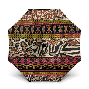 Cameroon Toghu Umbrella Wild Animal Skins Seamless Pattern
