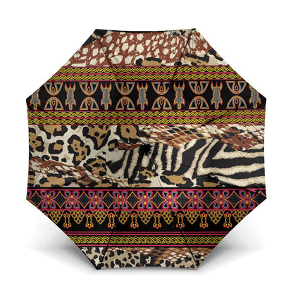 Cameroon Toghu Umbrella Wild Animal Skins Seamless Pattern