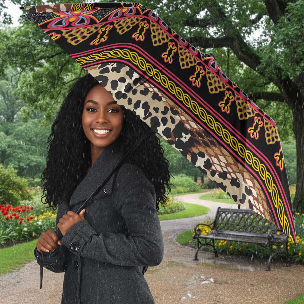 Cameroon Toghu Umbrella Wild Animal Skins Seamless Pattern