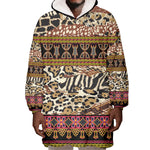 Cameroon Toghu Wearable Blanket Hoodie Wild Animal Skins Seamless Pattern