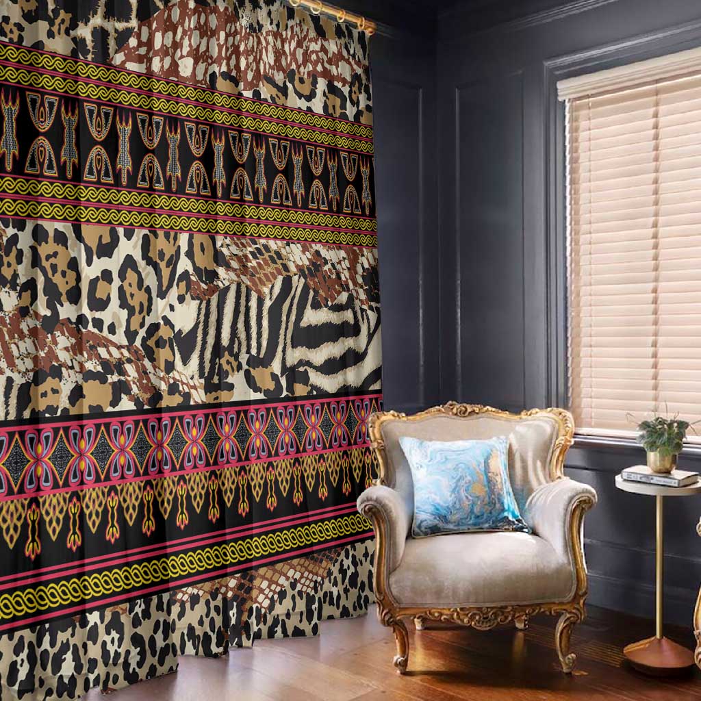 Cameroon Toghu Window Curtain Wild Animal Skins Seamless Pattern