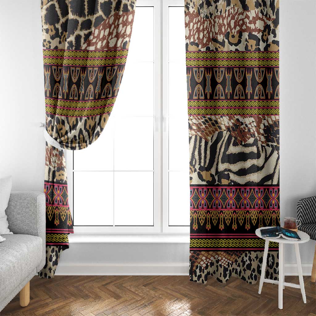 Cameroon Toghu Window Curtain Wild Animal Skins Seamless Pattern