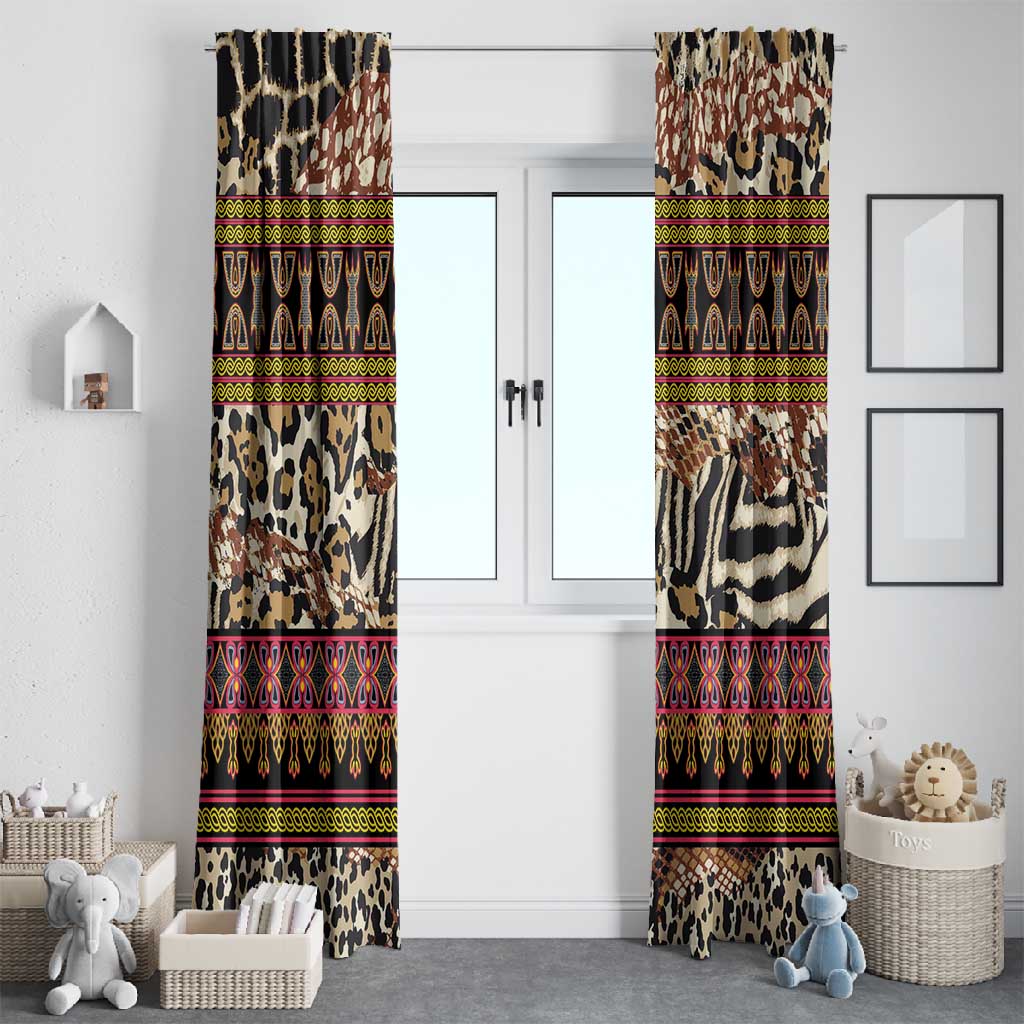 Cameroon Toghu Window Curtain Wild Animal Skins Seamless Pattern