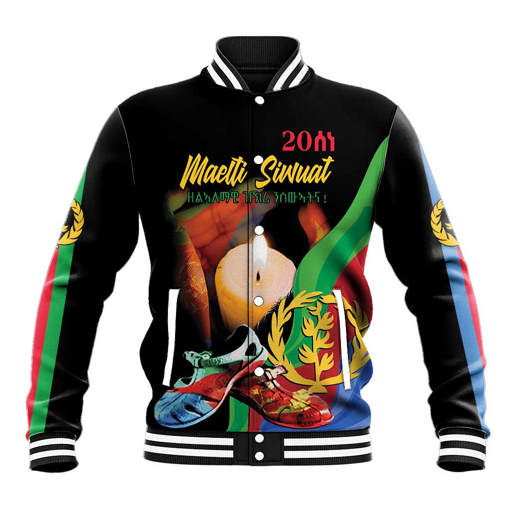 Personalized Afro-Eritrea Maelti Siwuat Baseball Jacket Shida Shoes Glory To Our Martyrs Eritrea