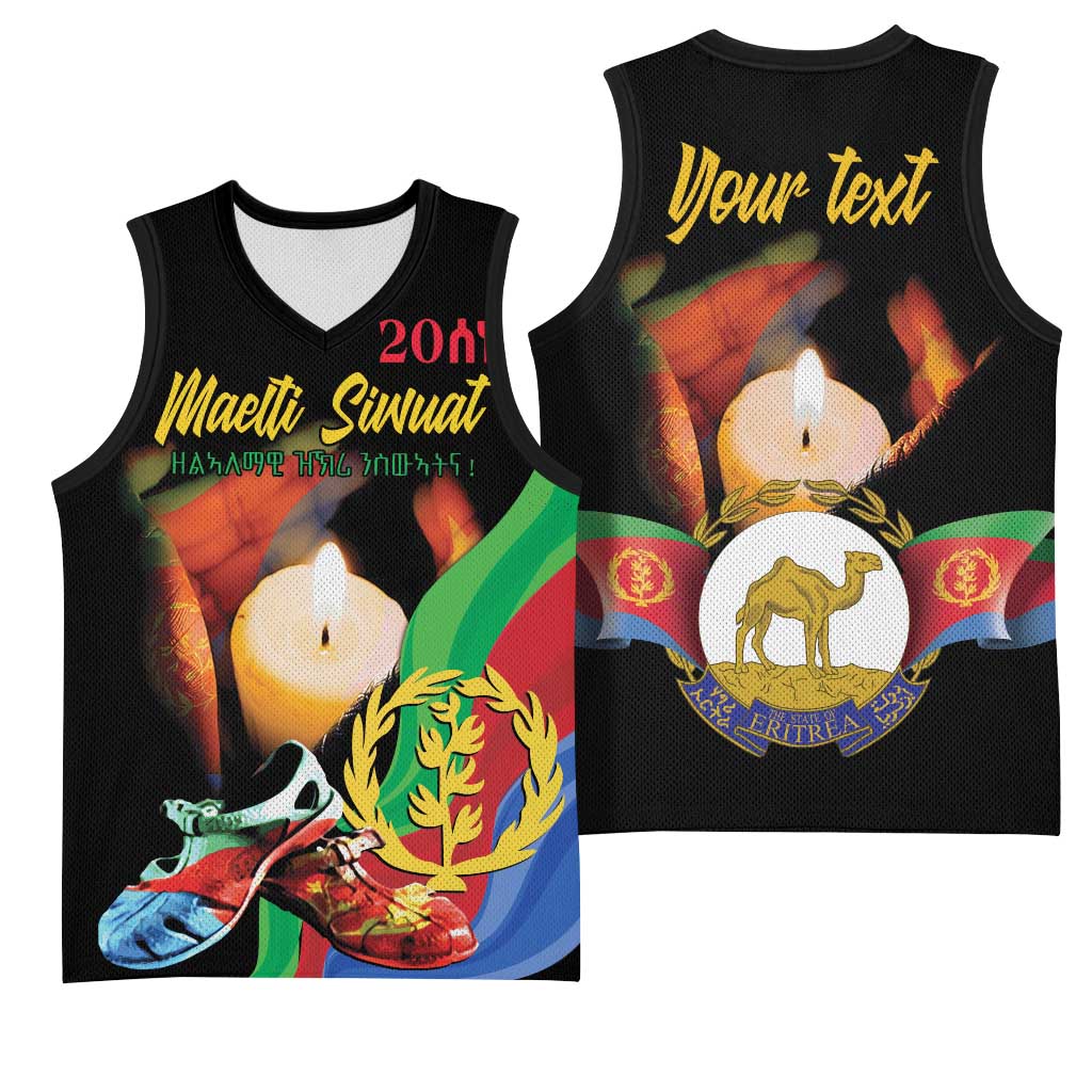 Personalized Afro-Eritrea Maelti Siwuat Basketball Jersey Shida Shoes Glory To Our Martyrs Eritrea LT9