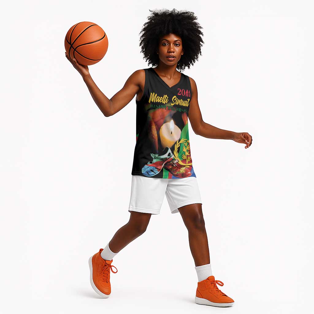 Personalized Afro-Eritrea Maelti Siwuat Basketball Jersey Shida Shoes Glory To Our Martyrs Eritrea LT9