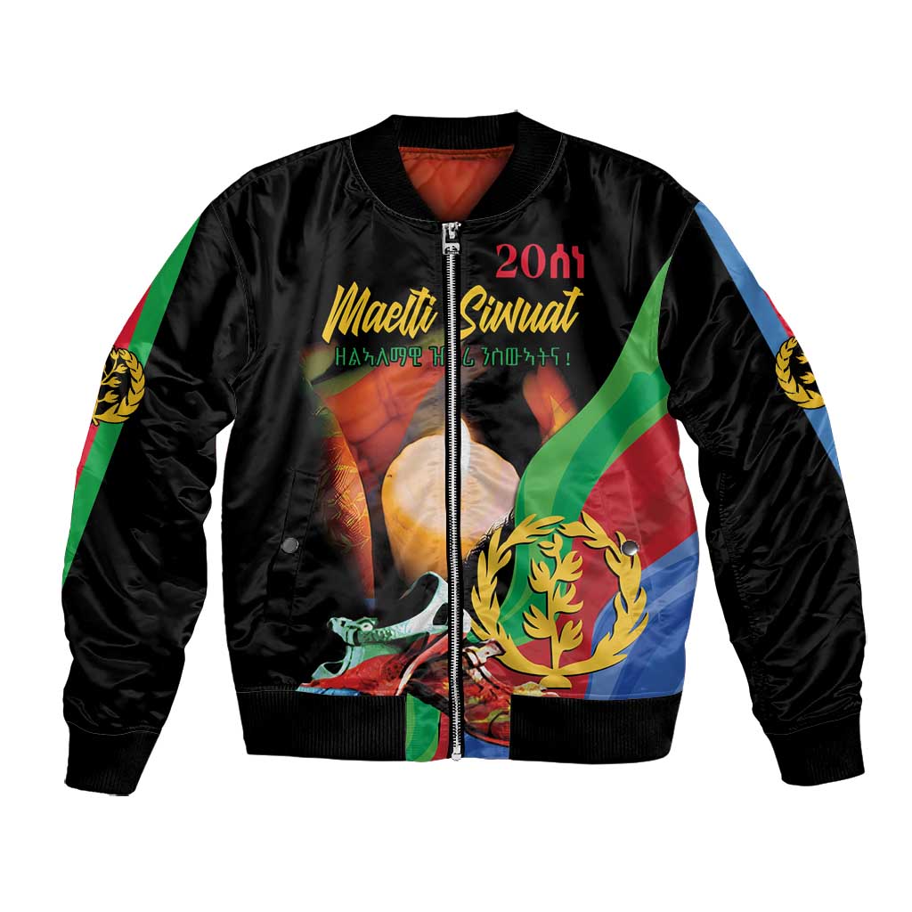 Personalized Afro-Eritrea Maelti Siwuat Bomber Jacket Shida Shoes Glory To Our Martyrs Eritrea