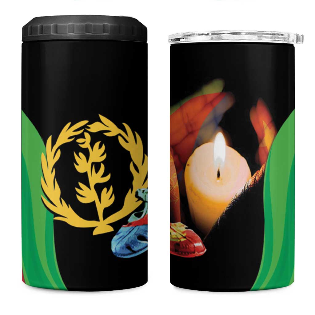 Personalized Afro-Eritrea Maelti Siwuat 4 in 1 Can Cooler Tumbler Shida Shoes Glory To Our Martyrs Eritrea