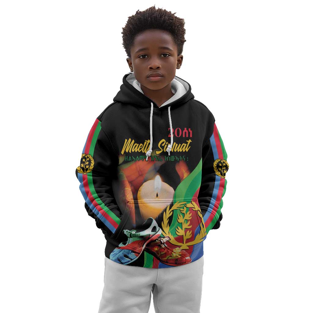 Personalized Afro-Eritrea Maelti Siwuat Kid Hoodie Shida Shoes Glory To Our Martyrs Eritrea