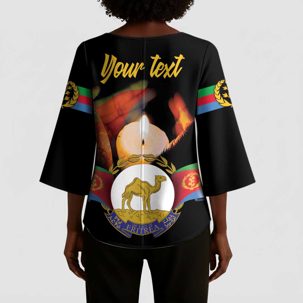Personalized Eritrea Maelti Siwuat Kimono Sleeve Blouse Shida Shoes Glory To Our Martyrs Eritrea