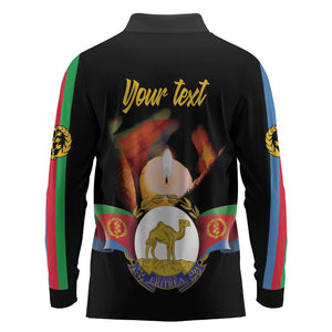 Personalized Afro-Eritrea Maelti Siwuat Long Sleeve Polo Shirt Shida Shoes Glory To Our Martyrs Eritrea