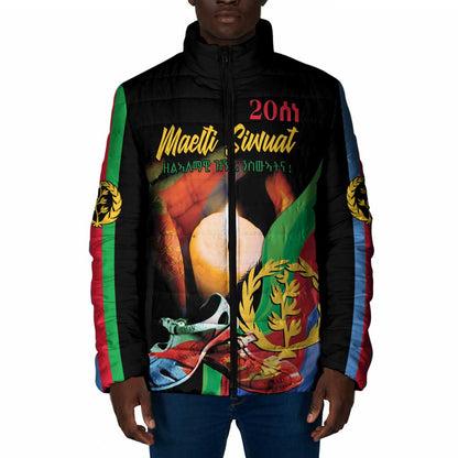 Personalized Eritrea Maelti Siwuat Padded Jacket Shida Shoes Glory To Our Martyrs Eritrea