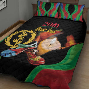 Personalized Afro-Eritrea Maelti Siwuat Quilt Bed Set Shida Shoes Glory To Our Martyrs Eritrea