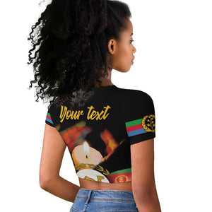 Personalized Afro-Eritrea Maelti Siwuat Raglan Cropped T shirt Shida Shoes Glory To Our Martyrs Eritrea