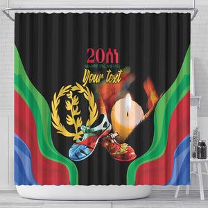 Personalized Afro-Eritrea Maelti Siwuat Shower Curtain Shida Shoes Glory To Our Martyrs Eritrea