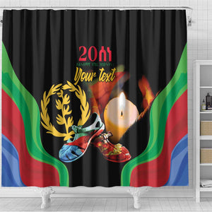 Personalized Afro-Eritrea Maelti Siwuat Shower Curtain Shida Shoes Glory To Our Martyrs Eritrea