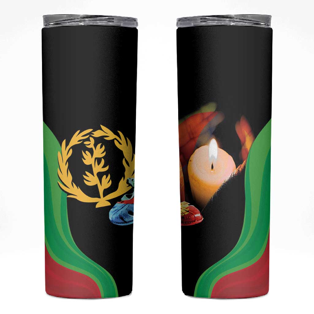 Personalized Afro-Eritrea Maelti Siwuat Skinny Tumbler Shida Shoes Glory To Our Martyrs Eritrea