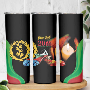 Personalized Afro-Eritrea Maelti Siwuat Skinny Tumbler Shida Shoes Glory To Our Martyrs Eritrea