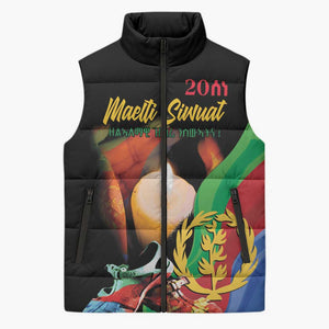 Personalized Eritrea Maelti Siwuat Sleeveless Puffer Jacket Shida Shoes Glory To Our Martyrs Eritrea