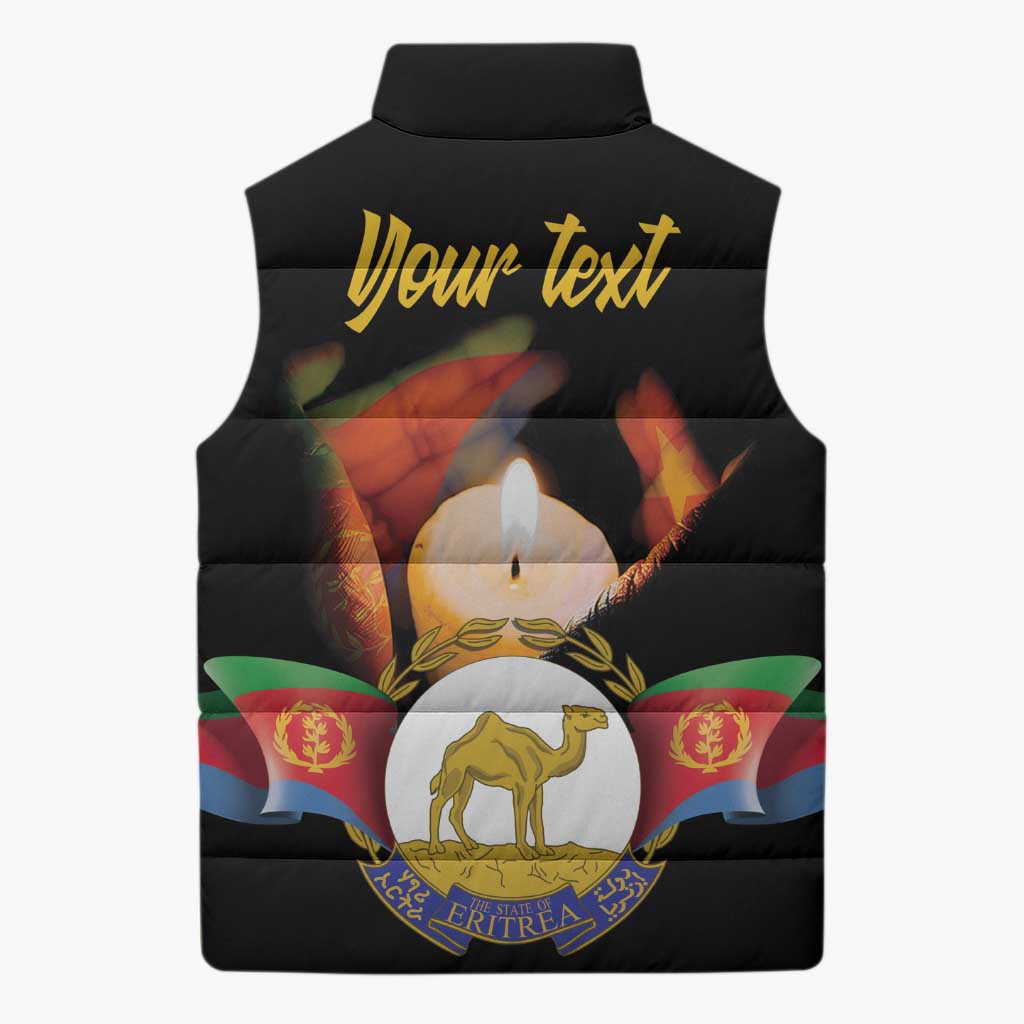Personalized Eritrea Maelti Siwuat Sleeveless Puffer Jacket Shida Shoes Glory To Our Martyrs Eritrea