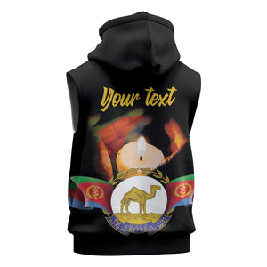 Personalized Afro-Eritrea Maelti Siwuat Sleeveless Zip Hoodie Shida Shoes Glory To Our Martyrs Eritrea - African Pride