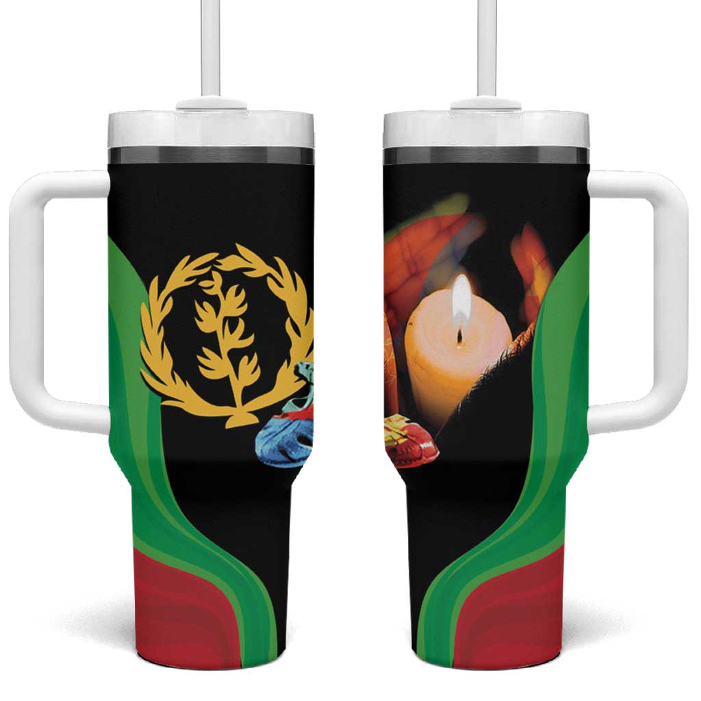 Personalized Afro-Eritrea Maelti Siwuat Tumbler With Handle Shida Shoes Glory To Our Martyrs Eritrea