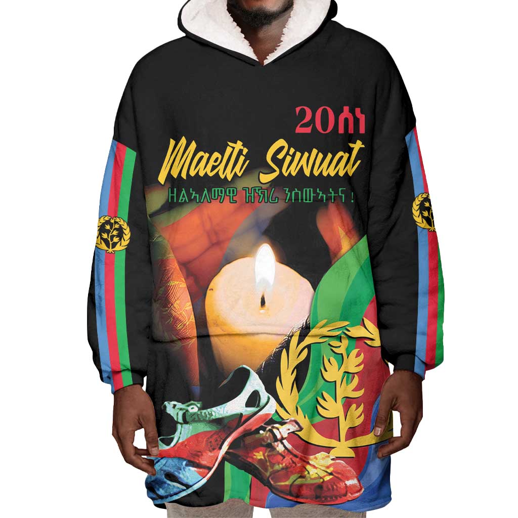 Personalized Afro-Eritrea Maelti Siwuat Wearable Blanket Hoodie Shida Shoes Glory To Our Martyrs Eritrea