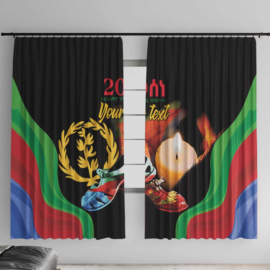 Personalized Afro-Eritrea Maelti Siwuat Window Curtain Shida Shoes Glory To Our Martyrs Eritrea