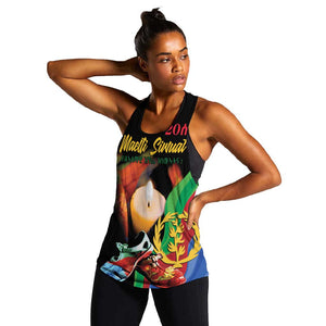 Personalized Afro-Eritrea Maelti Siwuat Women Racerback Tank Shida Shoes Glory To Our Martyrs Eritrea