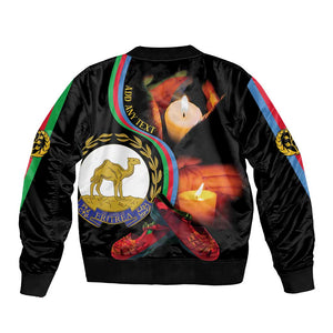 Personalized Afro-Eritrea Maelti Siwuat Bomber Jacket Candle Vigil Glory To Our Martyrs Eritrea