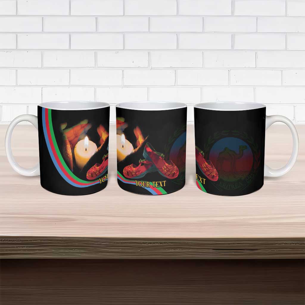 Personalized Afro-Eritrea Maelti Siwuat Ceramic Mug Candle Vigil Glory To Our Martyrs Eritrea