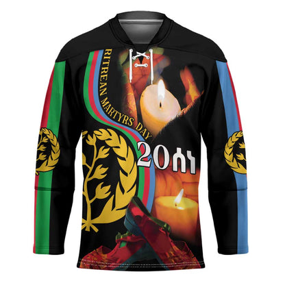 Personalized Afro-Eritrea Maelti Siwuat Hockey Jersey Candle Vigil Glory To Our Martyrs Eritrea
