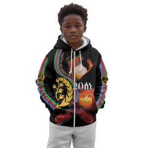 Personalized Afro-Eritrea Maelti Siwuat Kid Hoodie Candle Vigil Glory To Our Martyrs Eritrea