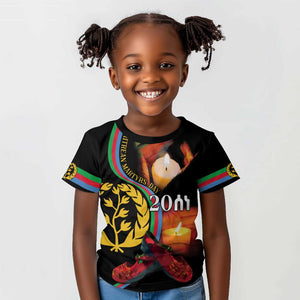 Personalized Afro-Eritrea Maelti Siwuat Kid T shirt Candle Vigil Glory To Our Martyrs Eritrea