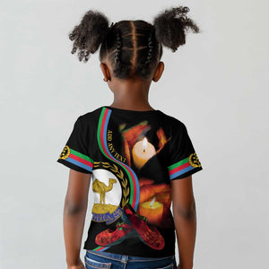 Personalized Afro-Eritrea Maelti Siwuat Kid T shirt Candle Vigil Glory To Our Martyrs Eritrea