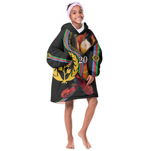 Personalized Afro-Eritrea Maelti Siwuat Kid Wearable Blanket Hoodie Candle Vigil Glory To Our Martyrs Eritrea