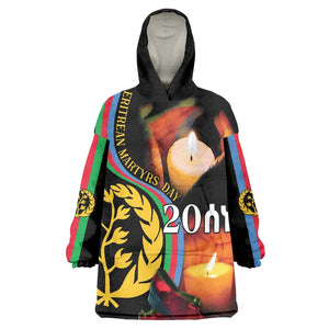 Personalized Afro-Eritrea Maelti Siwuat Kid Wearable Blanket Hoodie Candle Vigil Glory To Our Martyrs Eritrea