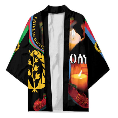 Personalized Afro-Eritrea Maelti Siwuat Kimono Candle Vigil Glory To Our Martyrs Eritrea