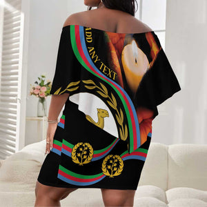 Personalized Afro-Eritrea Maelti Siwuat Off Shoulder Short Dress Candle Vigil Glory To Our Martyrs Eritrea