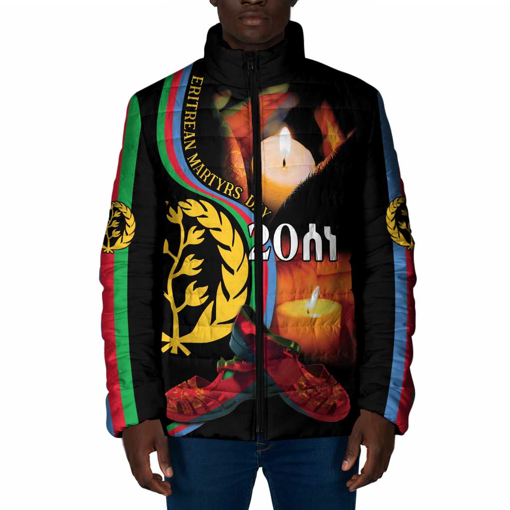 Personalized Afro-Eritrea Maelti Siwuat Padded Jacket Candle Vigil Glory To Our Martyrs Eritrea
