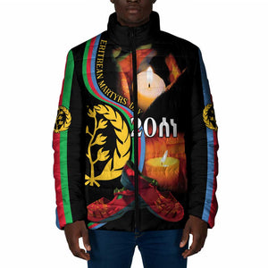 Personalized Afro-Eritrea Maelti Siwuat Padded Jacket Candle Vigil Glory To Our Martyrs Eritrea