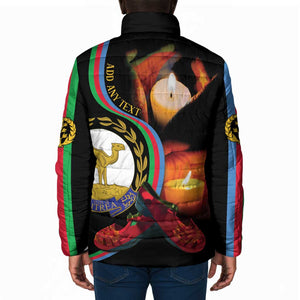 Personalized Afro-Eritrea Maelti Siwuat Padded Jacket Candle Vigil Glory To Our Martyrs Eritrea