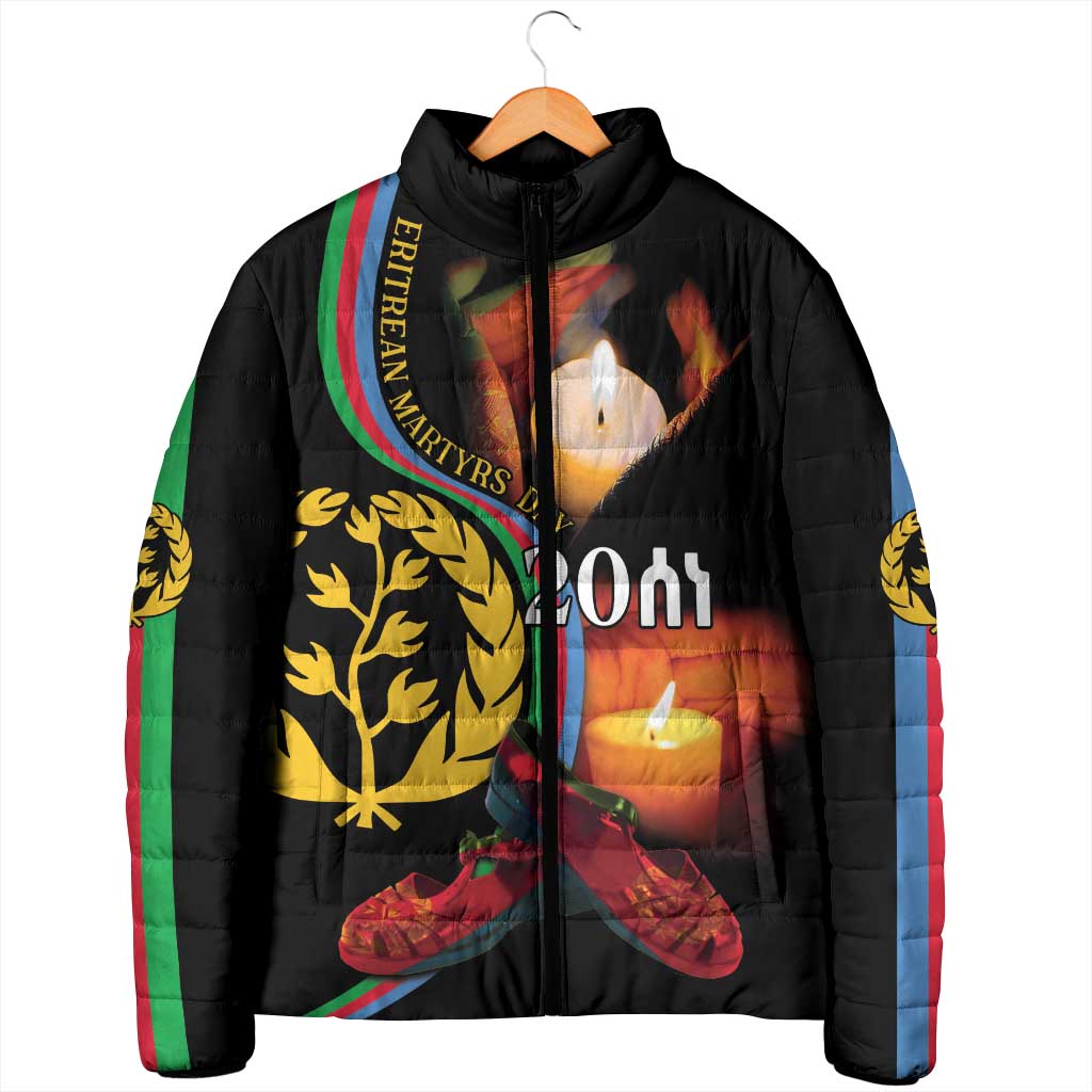 Personalized Afro-Eritrea Maelti Siwuat Padded Jacket Candle Vigil Glory To Our Martyrs Eritrea