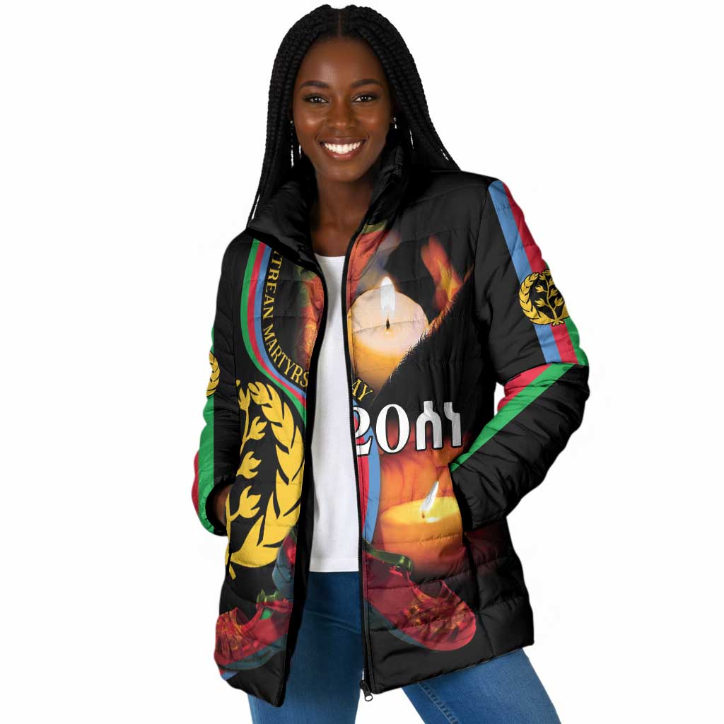 Personalized Afro-Eritrea Maelti Siwuat Padded Jacket Candle Vigil Glory To Our Martyrs Eritrea