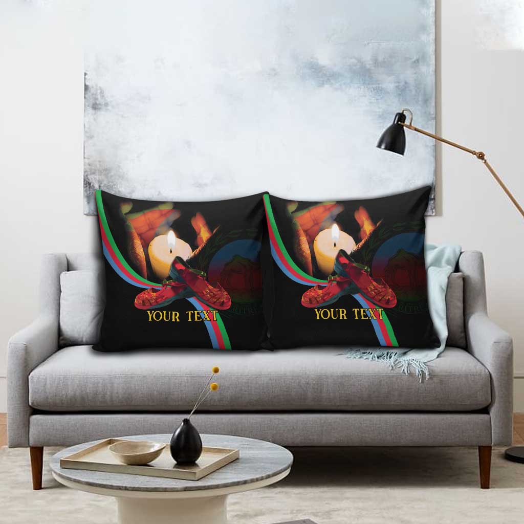 Personalized Afro-Eritrea Maelti Siwuat Pillow Cover Candle Vigil Glory To Our Martyrs Eritrea